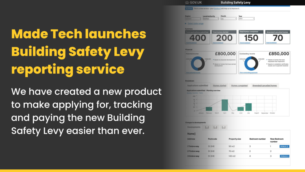 Made Tech launches innovative Building Safety Levy reporting service